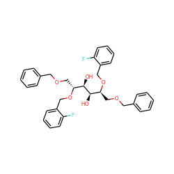 O[C@H]([C@H](COCc1ccccc1)OCc1ccccc1F)[C@H](O)[C@@H](COCc1ccccc1)OCc1ccccc1F ZINC000036139901