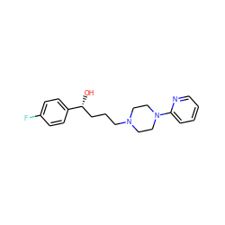 O[C@H](CCCN1CCN(c2ccccn2)CC1)c1ccc(F)cc1 ZINC000013834243