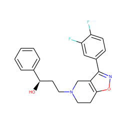 O[C@H](CCN1CCc2onc(-c3ccc(F)c(F)c3)c2C1)c1ccccc1 ZINC000213110737