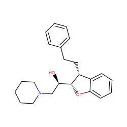 O[C@H](CN1CCCCC1)[C@H]1Oc2ccccc2[C@H]1CCc1ccccc1 ZINC000096902510