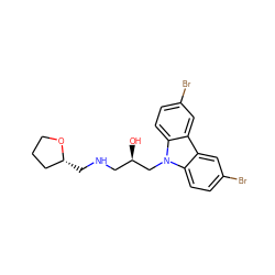 O[C@H](CNC[C@@H]1CCCO1)Cn1c2ccc(Br)cc2c2cc(Br)ccc21 ZINC000008677253