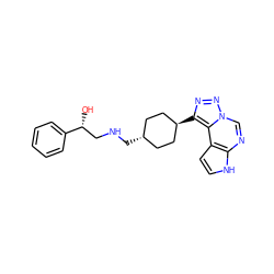 O[C@H](CNC[C@H]1CC[C@H](c2nnn3cnc4[nH]ccc4c23)CC1)c1ccccc1 ZINC001772598170