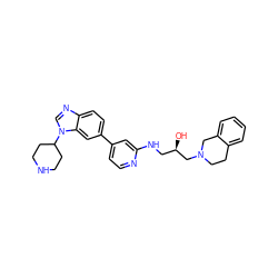 O[C@H](CNc1cc(-c2ccc3ncn(C4CCNCC4)c3c2)ccn1)CN1CCc2ccccc2C1 ZINC000219778552