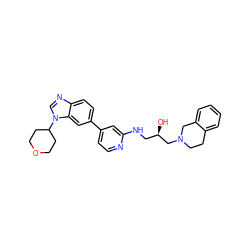 O[C@H](CNc1cc(-c2ccc3ncn(C4CCOCC4)c3c2)ccn1)CN1CCc2ccccc2C1 ZINC000218398312