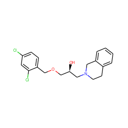 O[C@H](COCc1ccc(Cl)cc1Cl)CN1CCc2ccccc2C1 ZINC000220893977