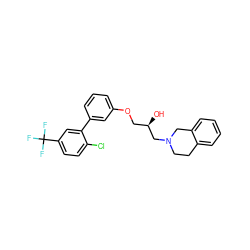 O[C@H](COc1cccc(-c2cc(C(F)(F)F)ccc2Cl)c1)CN1CCc2ccccc2C1 ZINC000218389236