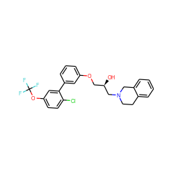 O[C@H](COc1cccc(-c2cc(OC(F)(F)F)ccc2Cl)c1)CN1CCc2ccccc2C1 ZINC000220893189