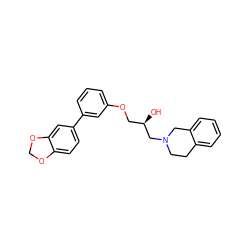 O[C@H](COc1cccc(-c2ccc3c(c2)OCO3)c1)CN1CCc2ccccc2C1 ZINC000218388873