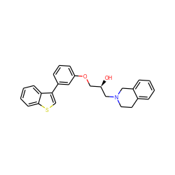 O[C@H](COc1cccc(-c2csc3ccccc23)c1)CN1CCc2ccccc2C1 ZINC000219727583