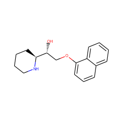 O[C@H](COc1cccc2ccccc12)[C@@H]1CCCCN1 ZINC000026248524