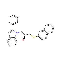 O[C@H](CSc1ccc2ccccc2c1)Cn1c(-c2ccccc2)cc2ccccc21 ZINC000084688922