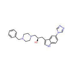 O[C@H](Cc1c[nH]c2ccc(-n3cnnc3)cc12)CN1CCN(Cc2ccccc2)CC1 ZINC000022930965