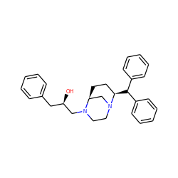 O[C@H](Cc1ccccc1)CN1CCN2C[C@@H]1CC[C@H]2C(c1ccccc1)c1ccccc1 ZINC000029056521