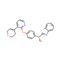 O[C@H](c1ccc(Oc2ncccc2C2=CCOCC2)cc1)c1nc2ccccc2s1 ZINC000143498981