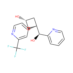 O[C@H](c1ccccn1)[C@]1(c2ccnc(C(F)(F)F)c2)C[C@H](O)C1 ZINC000144508425