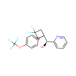 O[C@H](c1ccccn1)C1(c2ccc(OC(F)(F)F)cc2)CC(F)(F)C1 ZINC000205439823