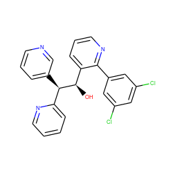 O[C@H](c1cccnc1-c1cc(Cl)cc(Cl)c1)[C@H](c1cccnc1)c1ccccn1 ZINC001772627635