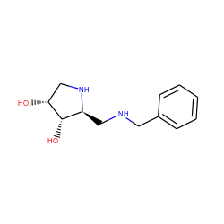 O[C@H]1[C@H](CNCc2ccccc2)NC[C@H]1O ZINC000026504204