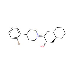 O[C@H]1C[C@@H]2CCCC[C@H]2C[C@H]1N1CCC(c2ccccc2Br)CC1 ZINC000084758517