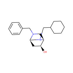 O[C@H]1C[C@@H]2CN(CC3CCCCC3)[C@H]1CN2Cc1ccccc1 ZINC000653885998