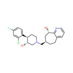 O[C@H]1C[C@H](CN2CC[C@H](c3ccc(F)cc3Cl)[C@@H](O)C2)CCc2cccnc21 ZINC000038346496