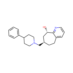 O[C@H]1C[C@H](CN2CCC(c3ccccc3)CC2)CCc2cccnc21 ZINC000040423517