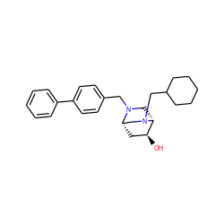 O[C@H]1C[C@H]2CN(CC3CCCCC3)[C@@H]1CN2Cc1ccc(-c2ccccc2)cc1 ZINC000653882301