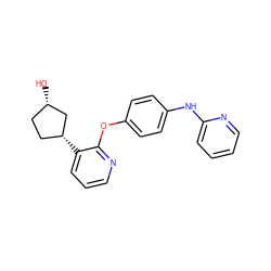 O[C@H]1CC[C@@H](c2cccnc2Oc2ccc(Nc3ccccn3)cc2)C1 ZINC000142752674