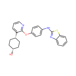 O[C@H]1CC[C@@H](c2cccnc2Oc2ccc(Nc3nc4ccccc4s3)cc2)CC1 ZINC000144108574