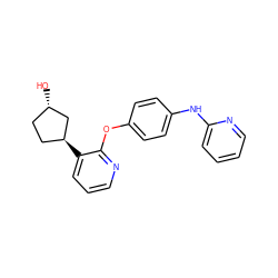 O[C@H]1CC[C@H](c2cccnc2Oc2ccc(Nc3ccccn3)cc2)C1 ZINC000143325531