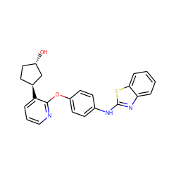 O[C@H]1CC[C@H](c2cccnc2Oc2ccc(Nc3nc4ccccc4s3)cc2)C1 ZINC000139147000