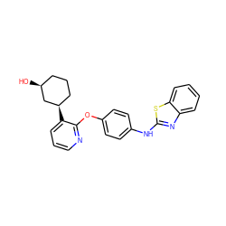 O[C@H]1CCC[C@@H](c2cccnc2Oc2ccc(Nc3nc4ccccc4s3)cc2)C1 ZINC000139164096