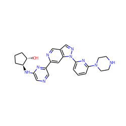 O[C@H]1CCC[C@@H]1Nc1cncc(-c2cc3c(cn2)cnn3-c2cccc(N3CCNCC3)n2)n1 ZINC000224864698