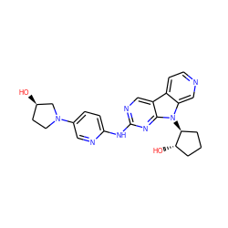 O[C@H]1CCC[C@@H]1n1c2cnccc2c2cnc(Nc3ccc(N4CC[C@@H](O)C4)cn3)nc21 ZINC000169706851