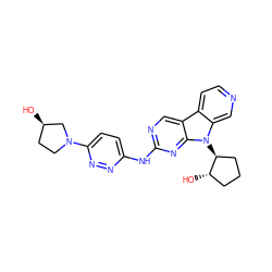 O[C@H]1CCC[C@@H]1n1c2cnccc2c2cnc(Nc3ccc(N4CC[C@@H](O)C4)nn3)nc21 ZINC000169706856