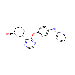 O[C@H]1CCC[C@H](c2nccnc2Oc2ccc(Nc3ccccn3)cc2)C1 ZINC000139349650