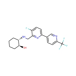 O[C@H]1CCCC[C@@H]1NCc1nc(-c2ccc(C(F)(F)F)nc2)ccc1F ZINC000204414593