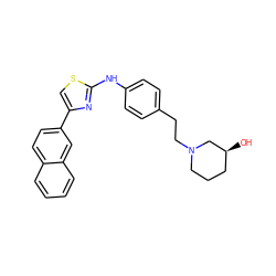 O[C@H]1CCCN(CCc2ccc(Nc3nc(-c4ccc5ccccc5c4)cs3)cc2)C1 ZINC000096273987