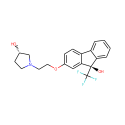 O[C@H]1CCN(CCOc2ccc3c(c2)[C@@](O)(C(F)(F)F)c2ccccc2-3)C1 ZINC000169708938