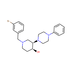 O[C@H]1CCN(Cc2cccc(Br)c2)C[C@H]1N1CCN(c2ccccc2)CC1 ZINC000038156626