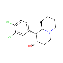 O[C@H]1CCN2CCCC[C@@H]2[C@H]1c1ccc(Cl)c(Cl)c1 ZINC000028645455