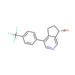 O[C@H]1CCc2c(-c3ccc(C(F)(F)F)cc3)cncc21 ZINC000205711177