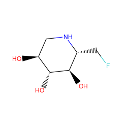 O[C@H]1CN[C@H](CF)[C@@H](O)[C@@H]1O ZINC000013687199