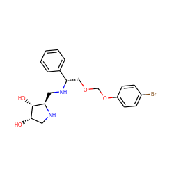 O[C@H]1CN[C@H](CN[C@@H](COCOc2ccc(Br)cc2)c2ccccc2)[C@H]1O ZINC000095561032