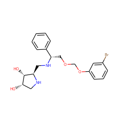 O[C@H]1CN[C@H](CN[C@@H](COCOc2cccc(Br)c2)c2ccccc2)[C@H]1O ZINC000095563661