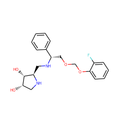 O[C@H]1CN[C@H](CN[C@@H](COCOc2ccccc2F)c2ccccc2)[C@H]1O ZINC000095558539