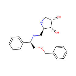 O[C@H]1CN[C@H](CN[C@@H](COCc2ccccc2)c2ccccc2)[C@H]1O ZINC000040743354