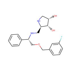 O[C@H]1CN[C@H](CN[C@H](COCc2cccc(F)c2)c2ccccc2)[C@H]1O ZINC000028469689