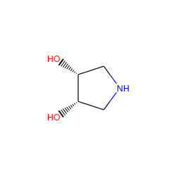 O[C@H]1CNC[C@H]1O ZINC000018284972