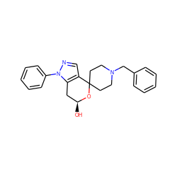 O[C@H]1Cc2c(cnn2-c2ccccc2)C2(CCN(Cc3ccccc3)CC2)O1 ZINC000072114880